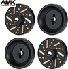 AMK 4Pcs SCX24 Brass Weights 7mm Hex Black Electrophoretic Heavy Duty Wheel Spacers for 1/24 RC Crawler Gladiator Wrangler LCG Upgrades