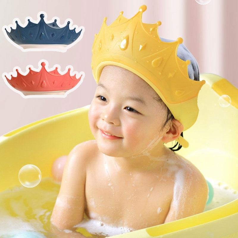 Adjustable Baby Shower Cap Crown Shape