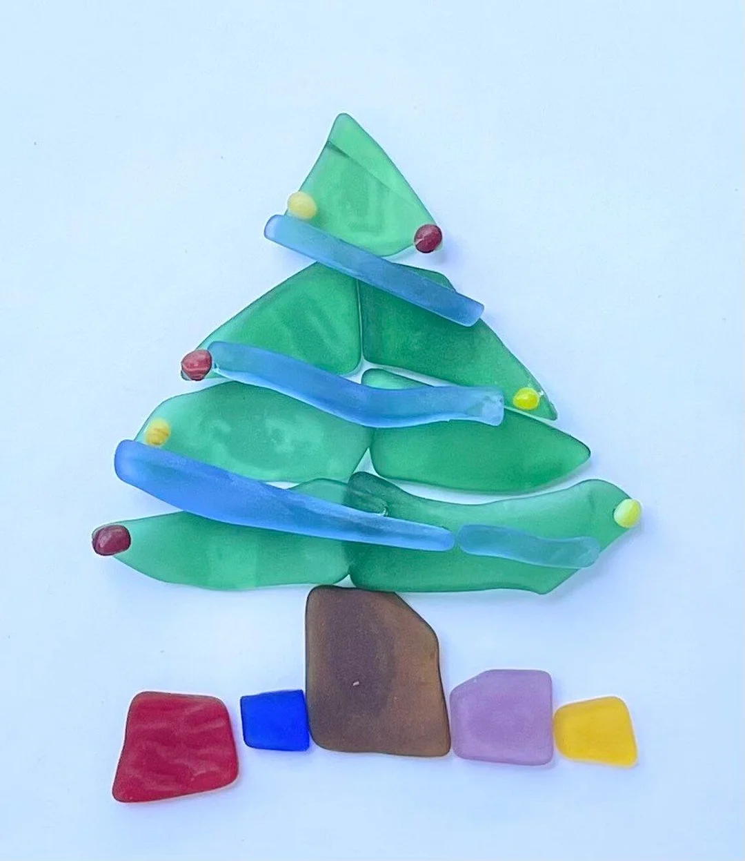 ❤️🎄Christmas Tree Scottish Sea Glass Mosaic Art