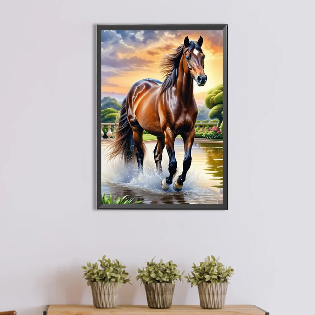 Diamond Painting - Full Round Drill - Horse(Canvas|35*50cm)
