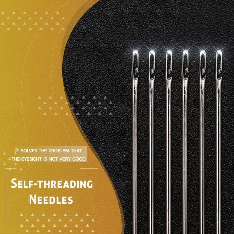 30pcs Easy Thread Self Threading Sewing Needles With Storage Tube