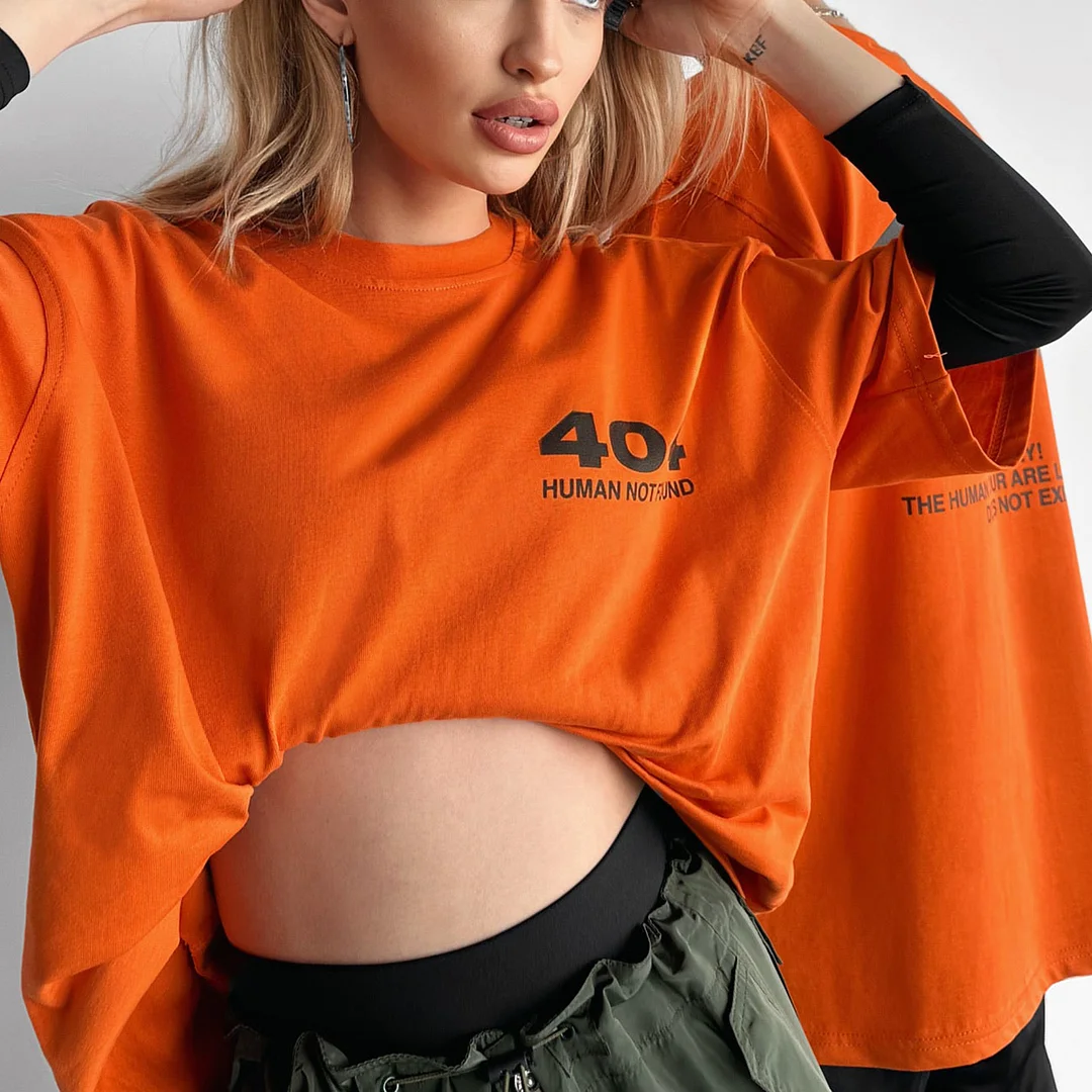 Unisex Casual Oversize 404 T-shirt