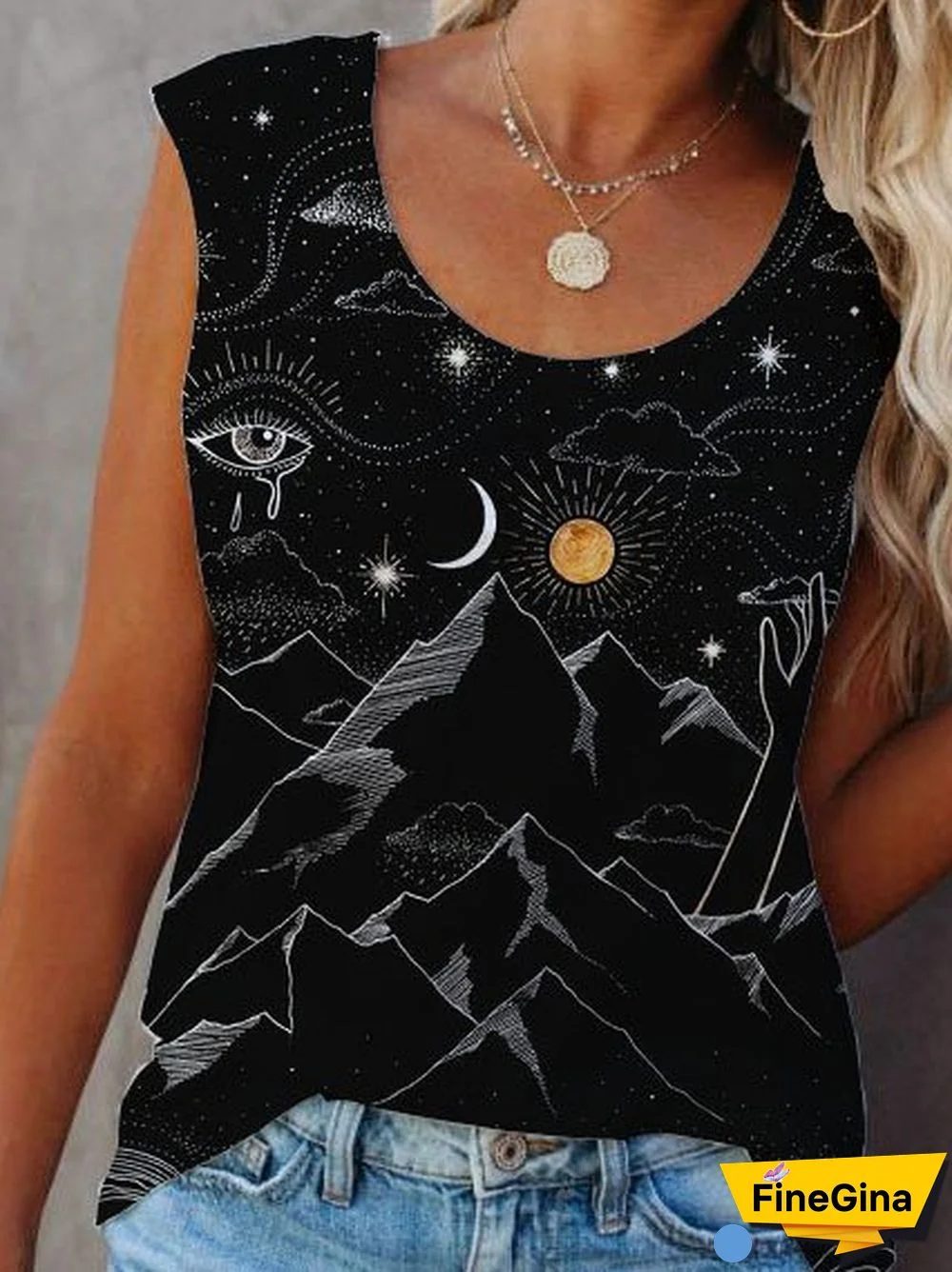 Vintage Cotton-Blend Shirts & Tops