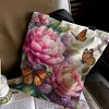 Peony Butterfly-11CT DIY Stamped Cross Stitch Shopping Bag 40*40cm/15.75*15.75in