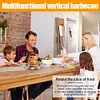 Removable BBQ Rack Replacement Spikes Vertical Meat Chicken Skewer Grill Holder