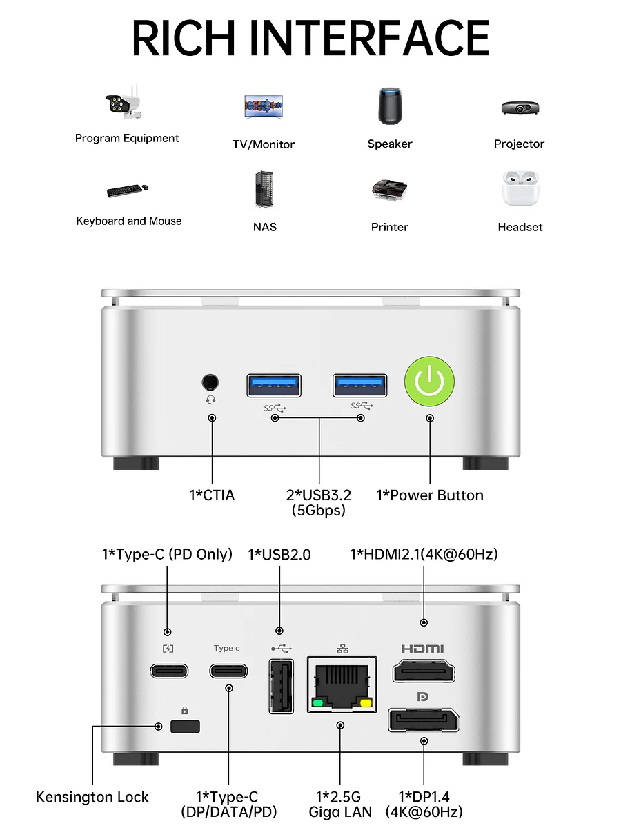 GMKtec G10 AMD Ryzen 5 3500U Mini PC