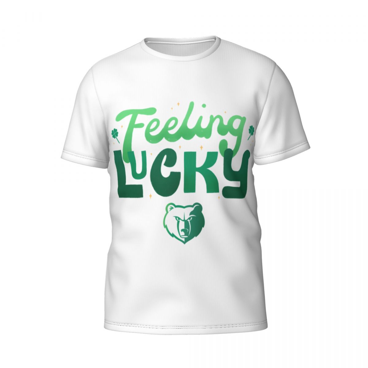 Memphis Grizzlies Feeling Lucky St. Patrick's Day White Men's Short Sleeve Shirt