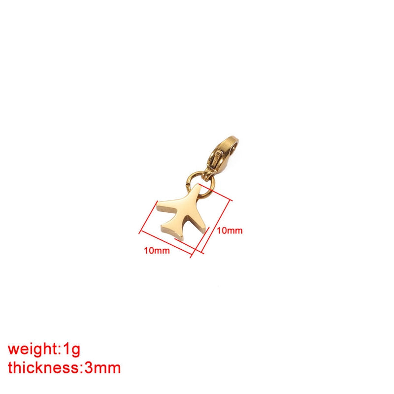 1 Piece 304 Stainless Steel Solid Color Pendant