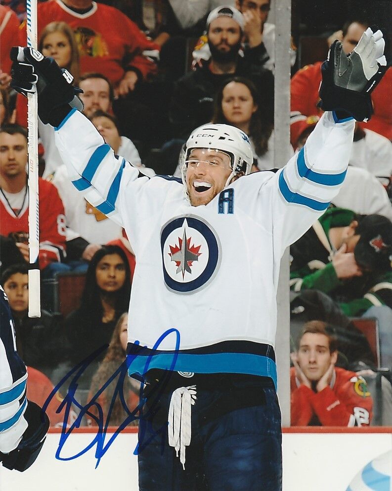 BLAKE WHEELER SIGNED WINNIPEG JETS 8x10 Photo Poster painting #1 Autograph