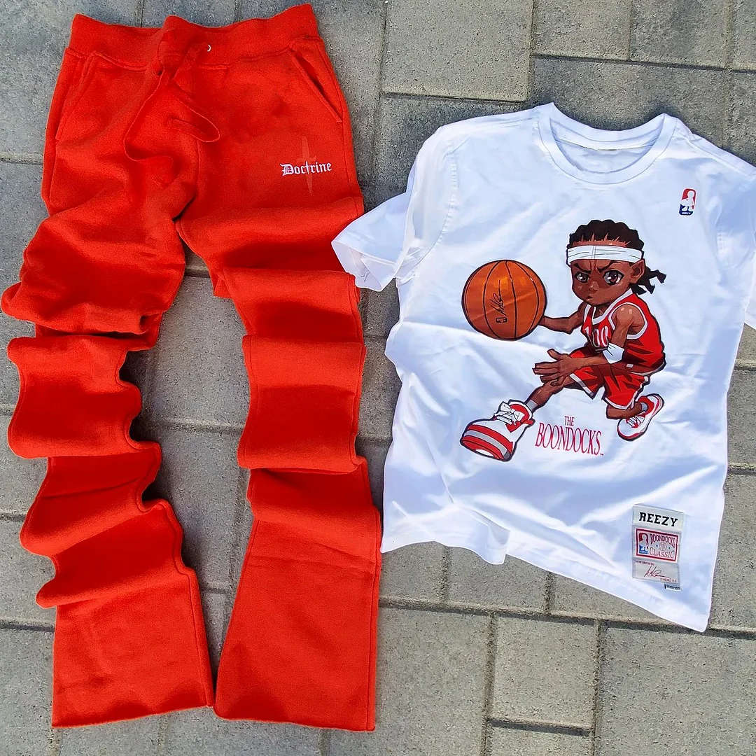 Street Sports T-shirt and trousers two-piece suit