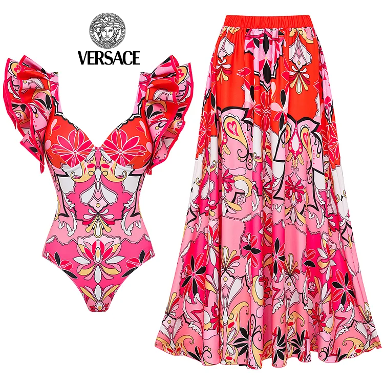 💃【Versace】Bañadores y faldas de una pieza estampados