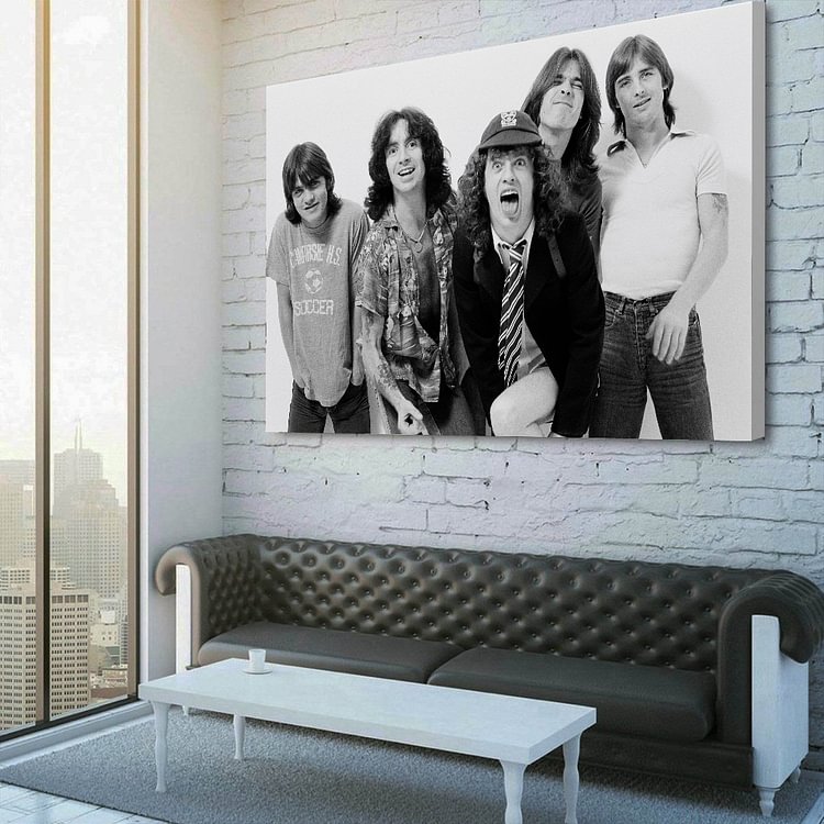 AC/DC Photo Shoot Canvas Wall Art