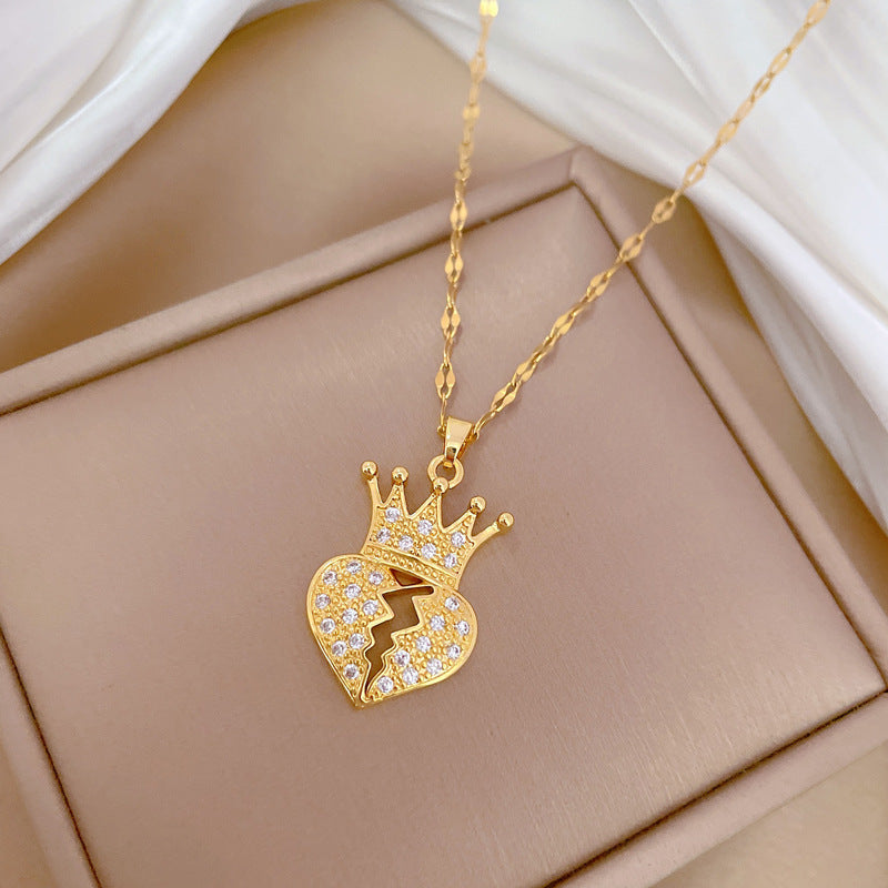 Moon Geometric Stainless Steel Stainless Steel Necklaces