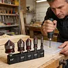 5pcs/Set Countersink Drill Bit Set 82 Degree Precision Countersink Bit 1/4in-3/4in Size 5 Flutes Design for Stainless Steel Metal & Wood