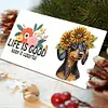 uk.everydayedeals 6Pcs DIY Diamond Painting Greeting Card - Flower Dog