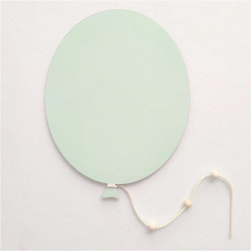 INS Nordic Wooden Balloon Wall Stickers For Kids Room Decorations Ornaments Baby Bedroom Wall Murals Nursery Decor Photo Props