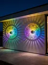 Solar Fence Lights Mandala Theme Waterproof Metal Solar Powered Deck Step Stair Lights for Garden Post Patio Decor Gifts for Women Mom