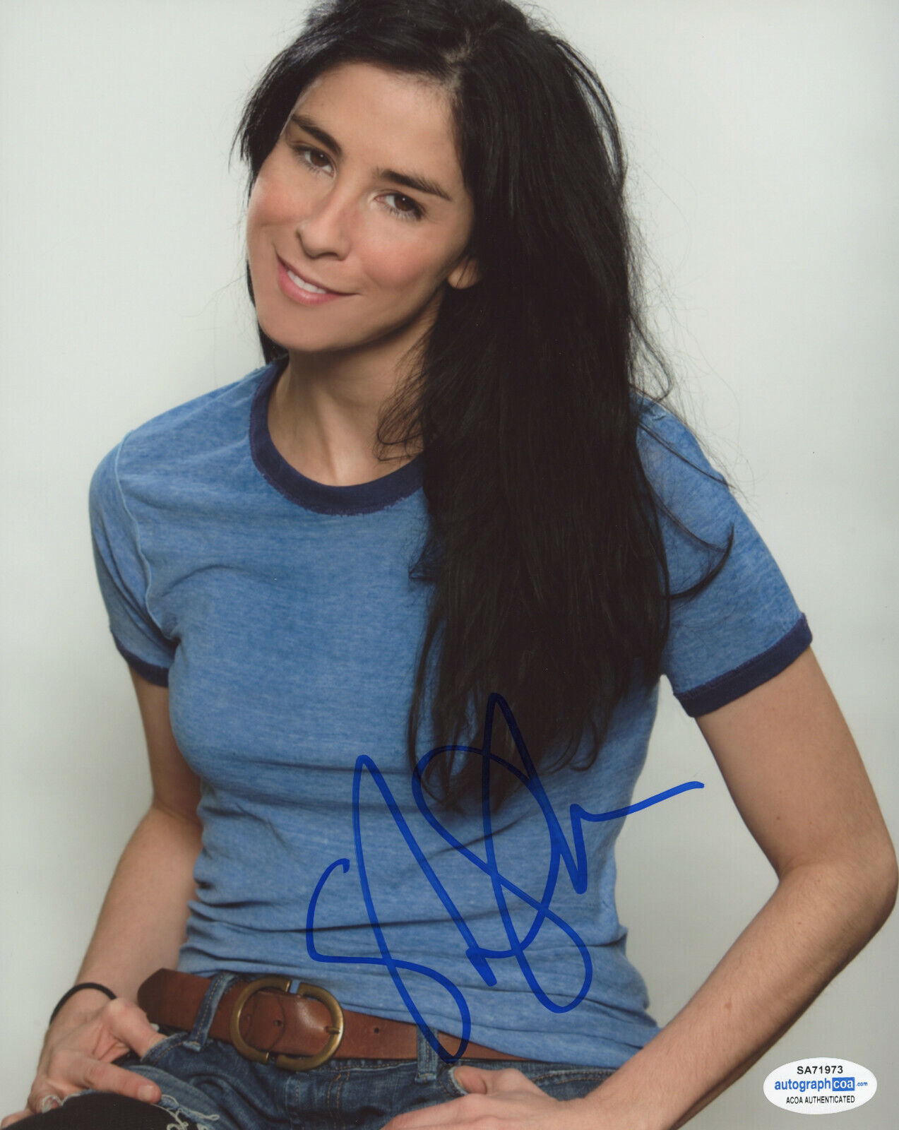 SEXY COMEDIAN SARAH SILVERMAN SIGNED 8x10 Photo Poster painting #3 WRECK-IT-RALPH ACOA COA