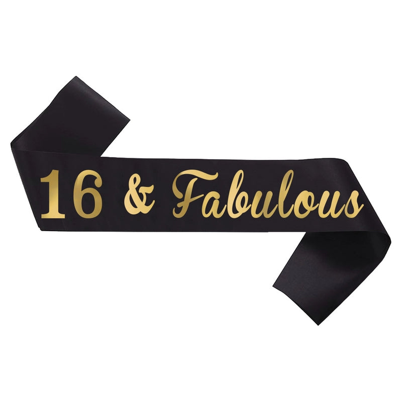 Hot Sale Champagne Birthday Shoulder Strap Crown Set 16 18 21 30 40 50 60 70 80 Headband