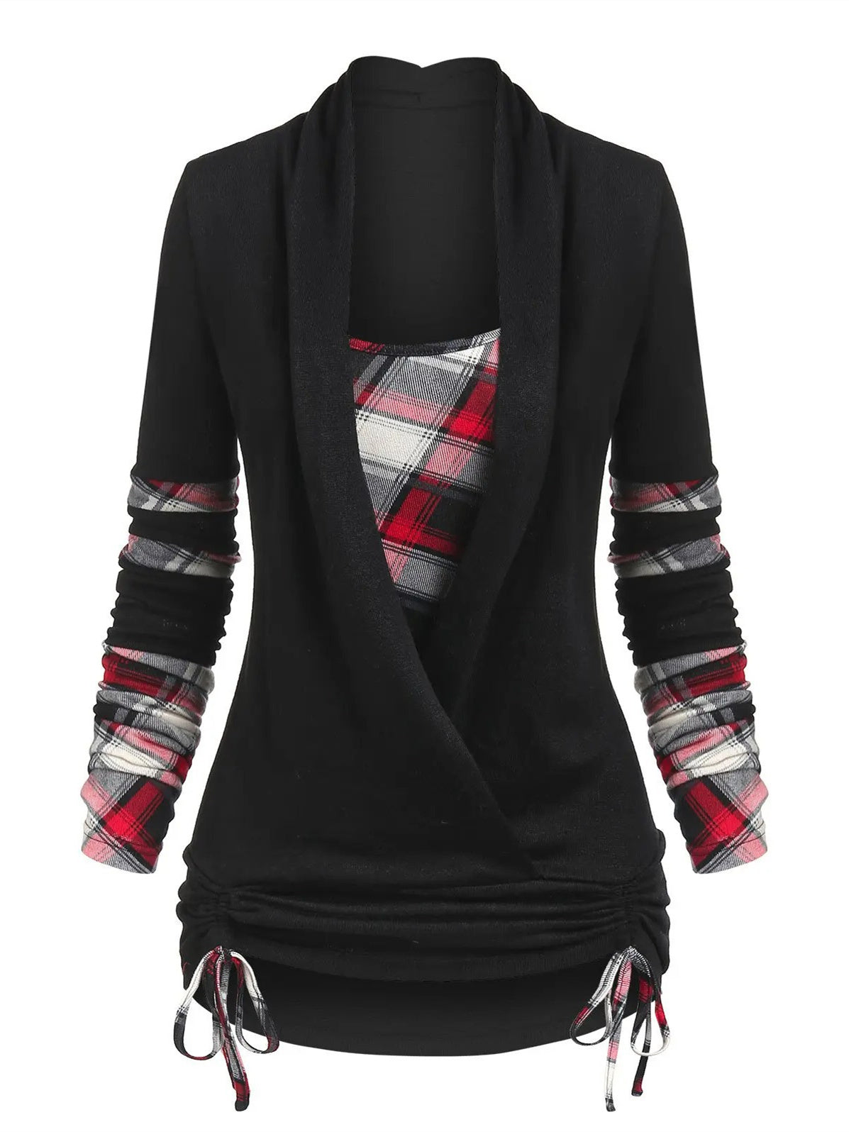 Women Long Sleeve V-neck Graphic Floral Printed Top