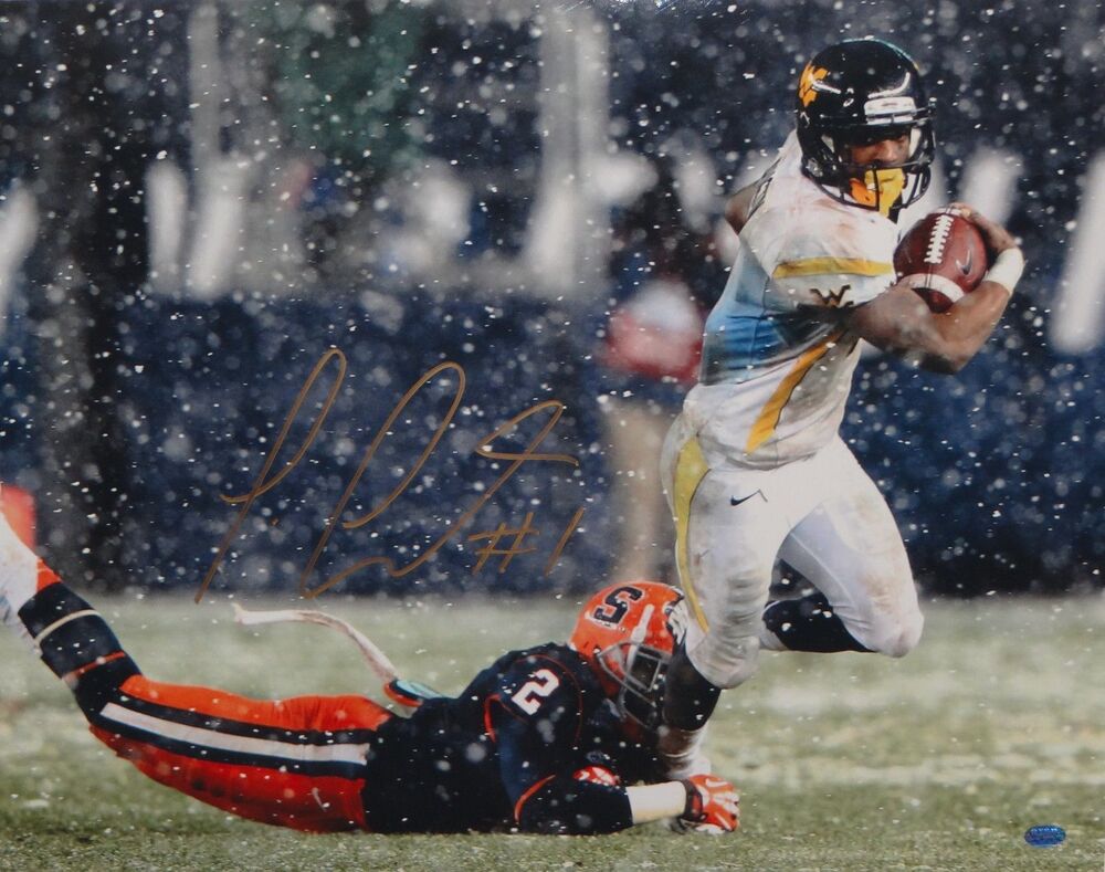 Tavon Austin Autographed 16x20 WV Horizontal Running Photo Poster painting- Austin Hologram