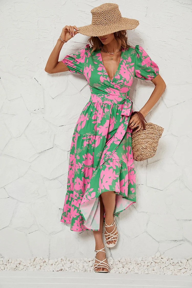 Women's Fashion Casual Temperament French Elegant High Waist Midi Dresses