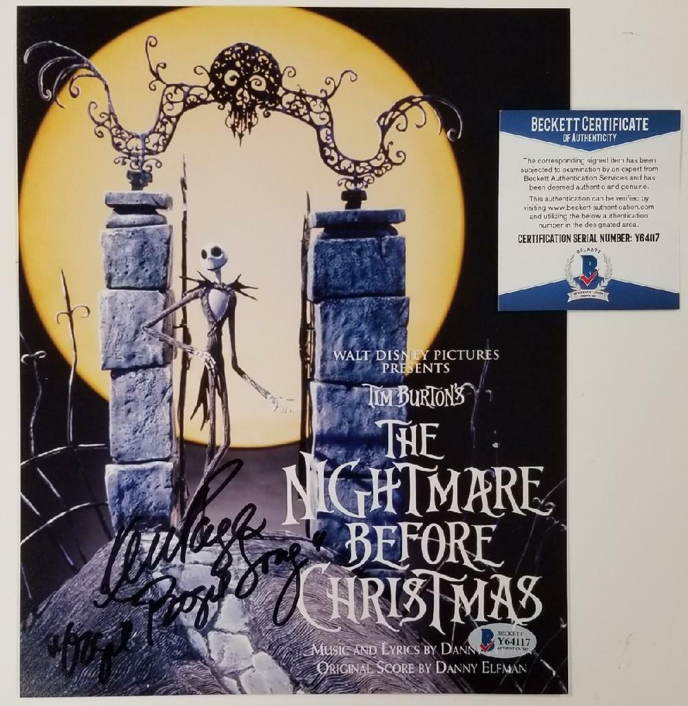 Ken Page signed Nightmare Before Christmas 8x10 Photo Poster painting #3 Oogie Boogie ~ BAS COA