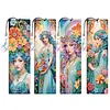 4Pcs DIY Diamond Bookmark Art Projects Irregular Shaped Diamonds Diamond Painting Art Bookmarks for DIY Making Beginners Adult Art Craft Supplies