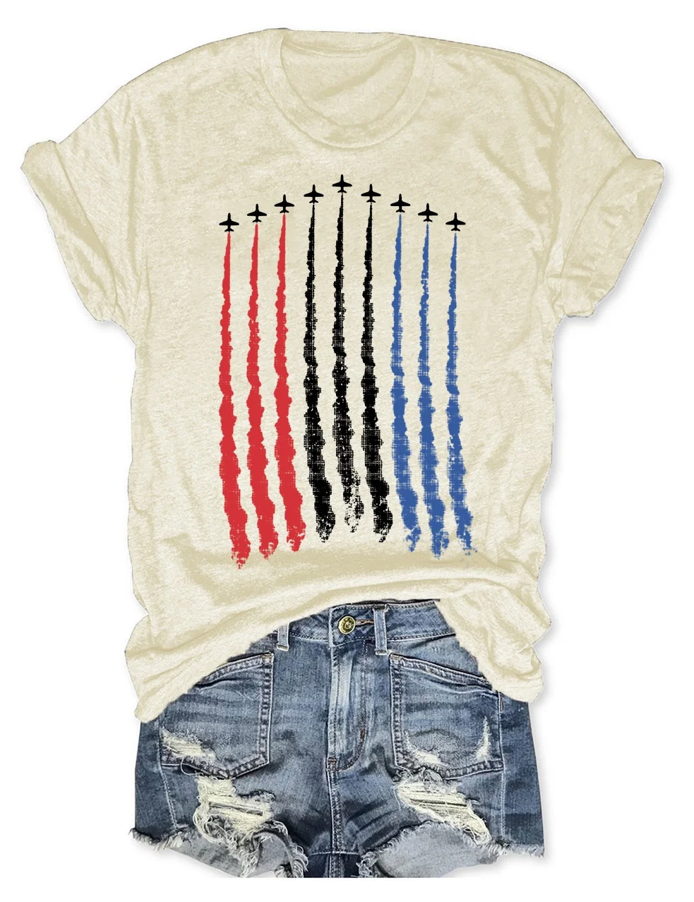 Red White Blue Air Force Flyover T-Shirt