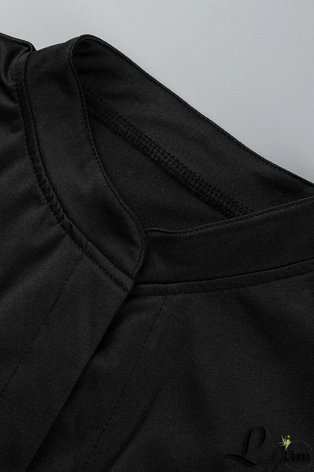 Tangerine Casual Solid Patchwork Draw String V Neck Straight Dresses