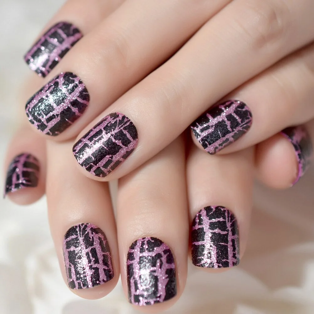 24 Count Beige Artificial Nails Classical Almond Shape French Nail Sweet Smile Line with Adhesive Glue Sticker-Nail Inspo