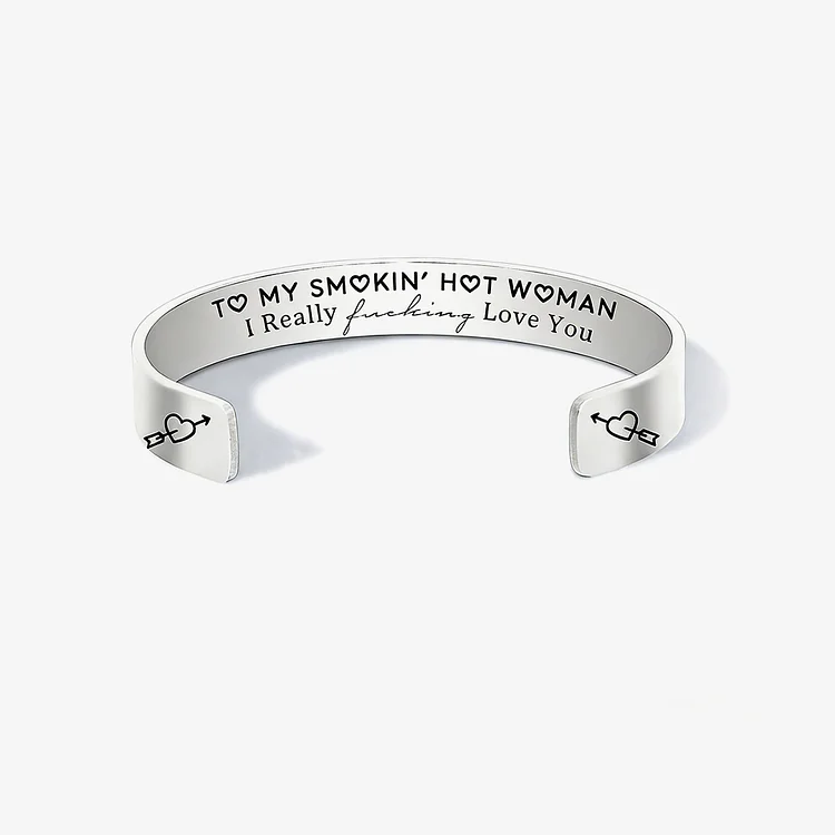 For Love - I Really Fucking Love You Wave Cuff Bracelet