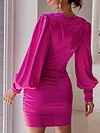 Hollow Bodycon Long Sleeves Mini Dress