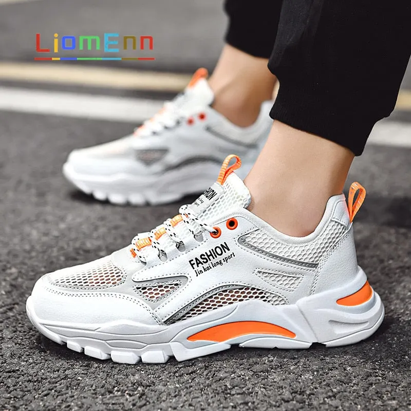 Unisex Summer Women's Sneakers Men Running Sports Shoes 2021 Breathable Mesh Sneakers White Tennis Trainers basket Size 33-44
