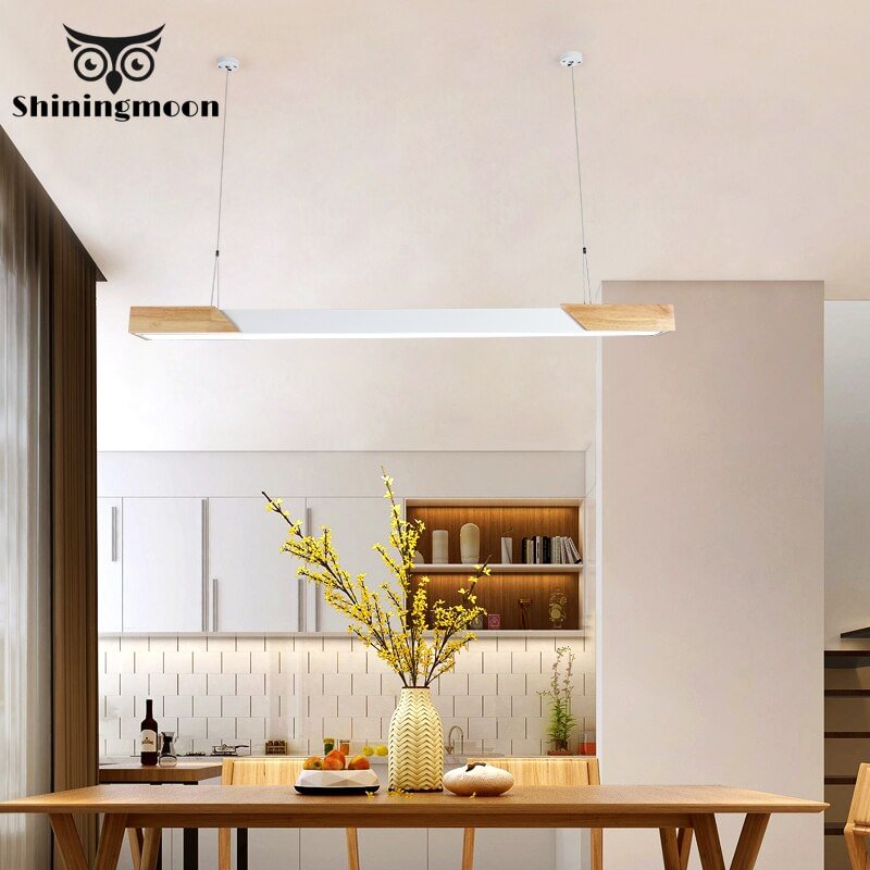 Modern Solid Wood Bar LED Pendant Lights Japanese Style Restaurant Pendant Lamp Bar Cafe Kitchen Hanging Lamp Home Decor Lights