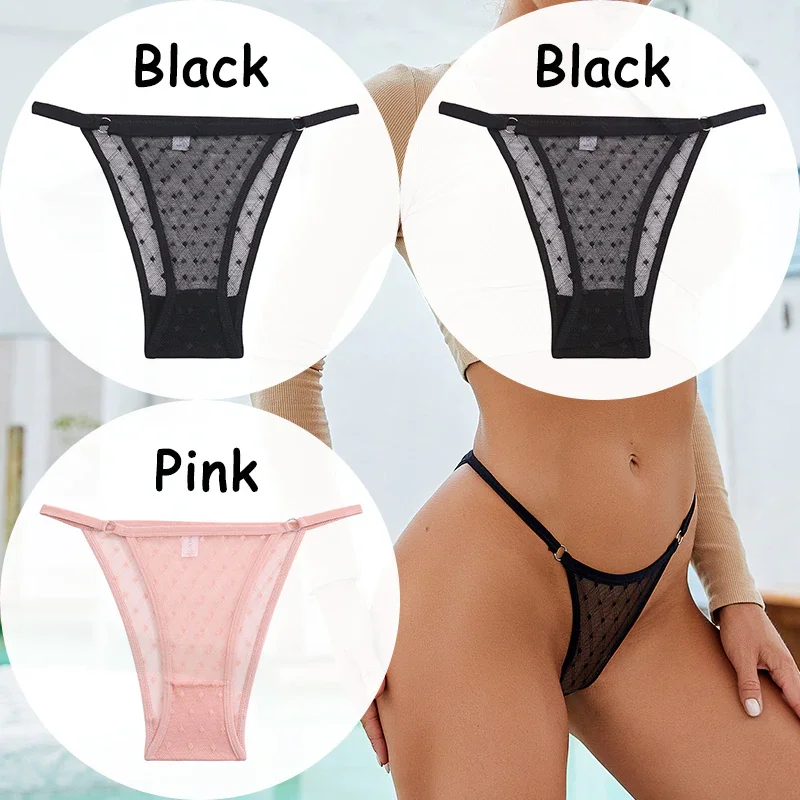 Billionm Panties Lace G-string Thong Women's Underwear Mesh Transparent Lingerie Low-Waist Female Briefs Soft Women's Underpants