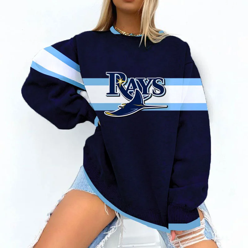 Vintage Women's Support Tampa Bay Rays Baseball  Print Sweatshirt