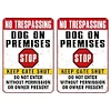 2pcs - No Trespassing Dog - Vintage Metal Signs(8*12Inch/12*16Inch) - Warning