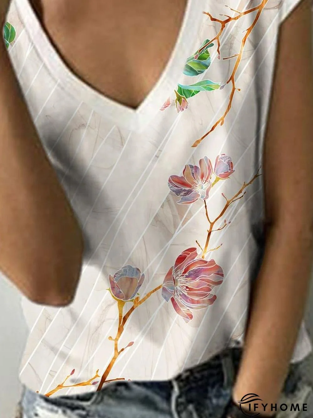 Short Sleeve Shift Casual T-shirt | IFYHOME