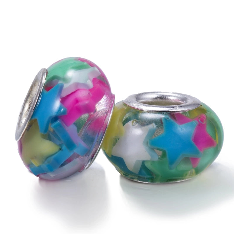 10 PCS/Package Arylic Color Block Beads