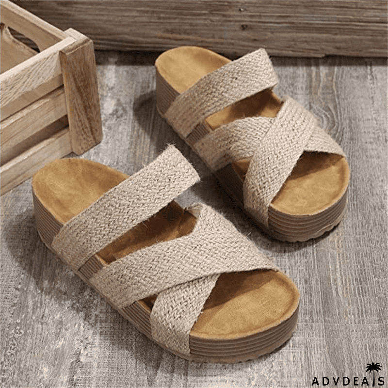 Casual Cross Strap Thick Sole Fisherman Sandals for Women
