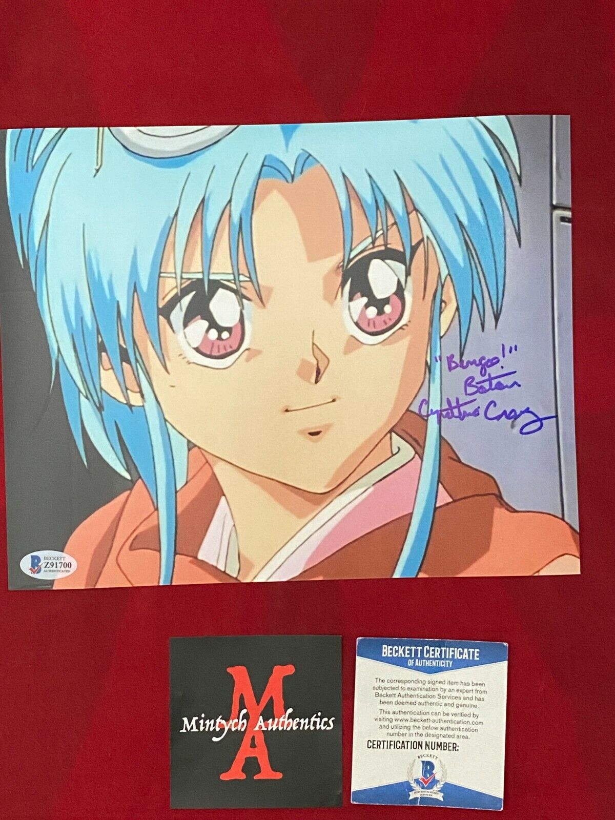 CYNTHIA CRANZ AUTOGRAPHED SIGNED 8x10 Photo Poster painting! DRAGONBALL Z! CHI-CHI! BECKETT COA