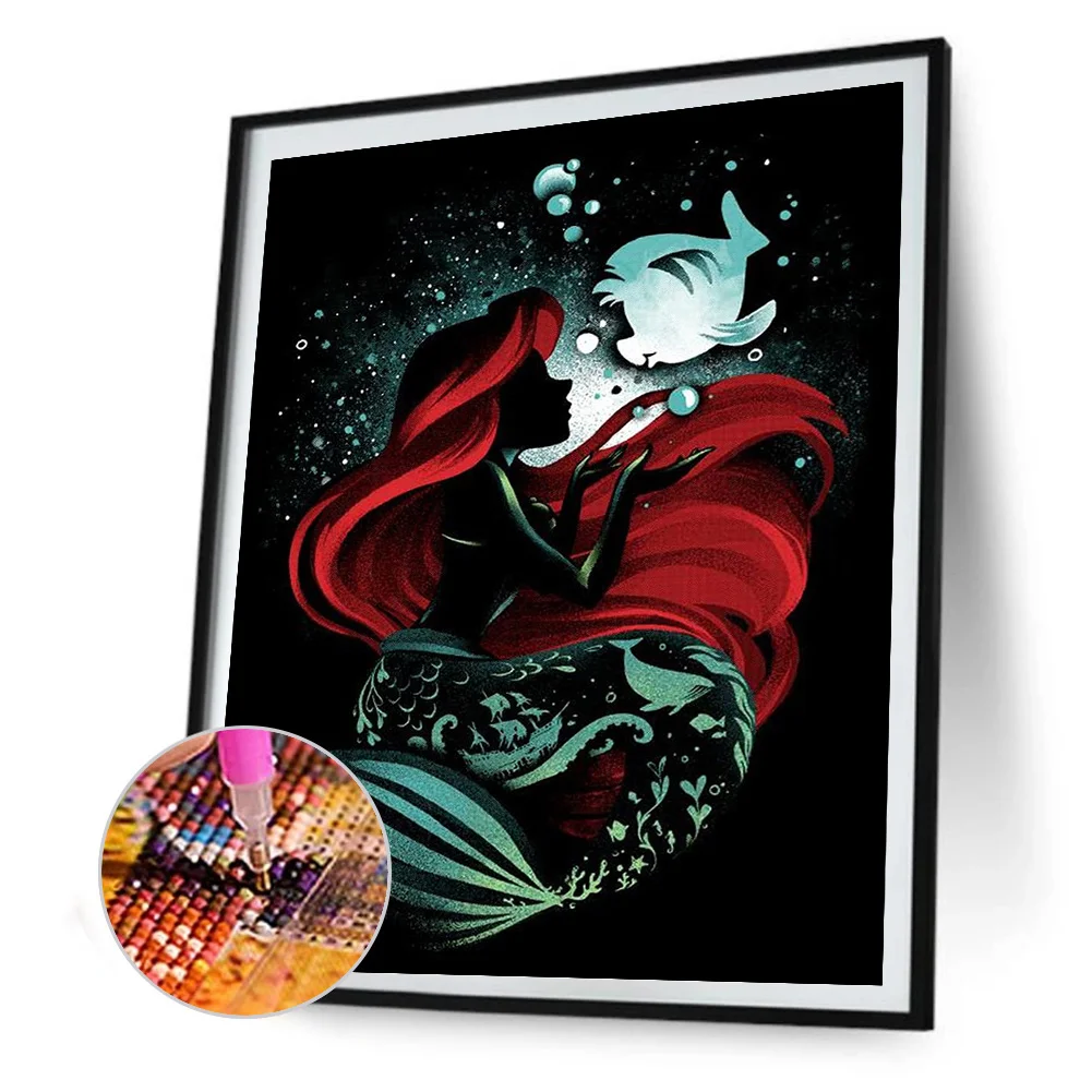 Diamond Painting - Full Round Drill - Princess Silhouett(30*40cm)