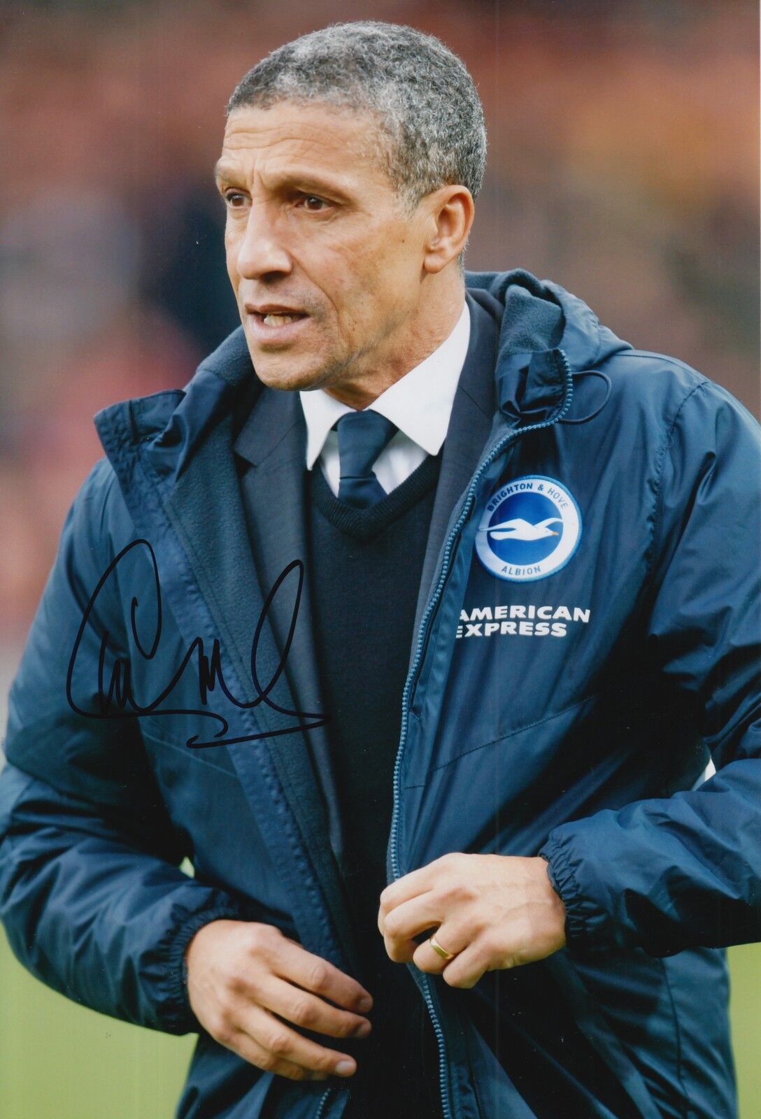 BRIGHTON & HOVE ALBION HAND SIGNED CHRIS HUGHTON 12X8 Photo Poster painting 3.