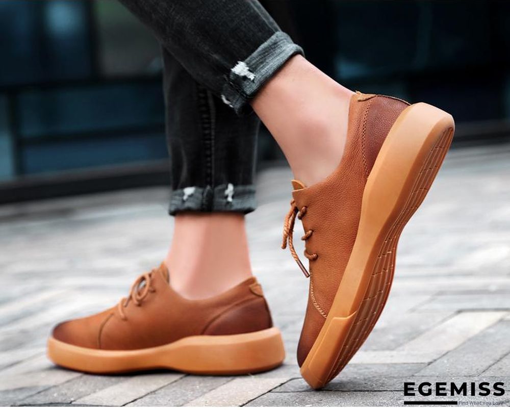 Casual Shoes Loafers Men Shoes Quality Handmade Leather Shoes Men Flats Moccasins Shoe | EGEMISS