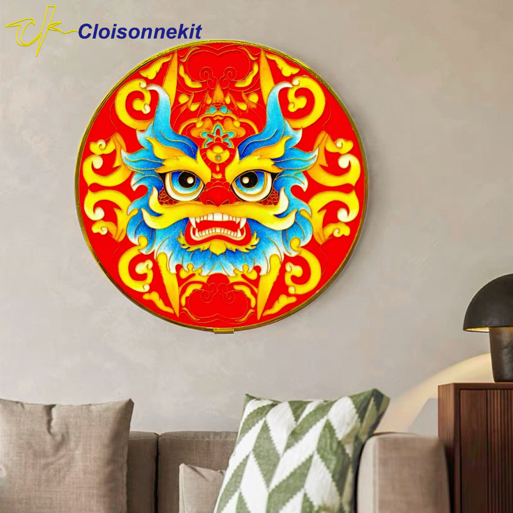 Mighty Lion -Cloisonne Painting Art Kits - Cloisonnekit