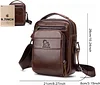 BAIGIO Leder Umh&auml;ngetasche Herren Schultertasche Vintage M&auml;nner Tasche Crossbody Bag Herrentasche zum Umh&auml;ngen Ledertasche mit Abnehmbarem Gurt f&uuml;r Business Arbeit Reise