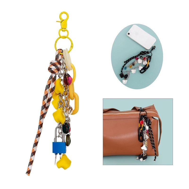 Arylic Color Block Bag Charms