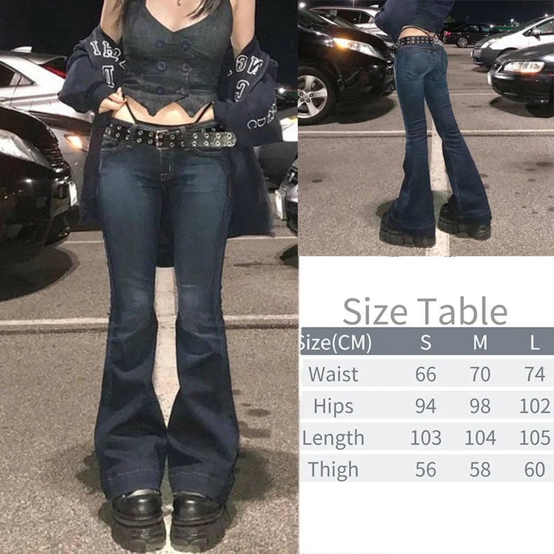 Tawnie Printed Baggy Y2K Jeans Women's Low Waist jeans 2022 Autumn Winter Oversize Wide Leg Baggy Pants Casual Cargo Trousers