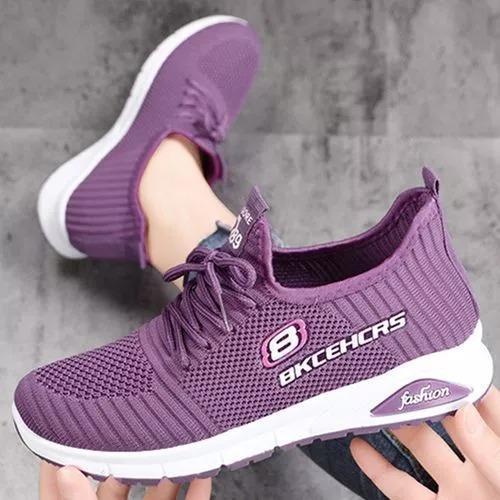 Women's lace up open toe fabric wedge heel ultra light sneaker 